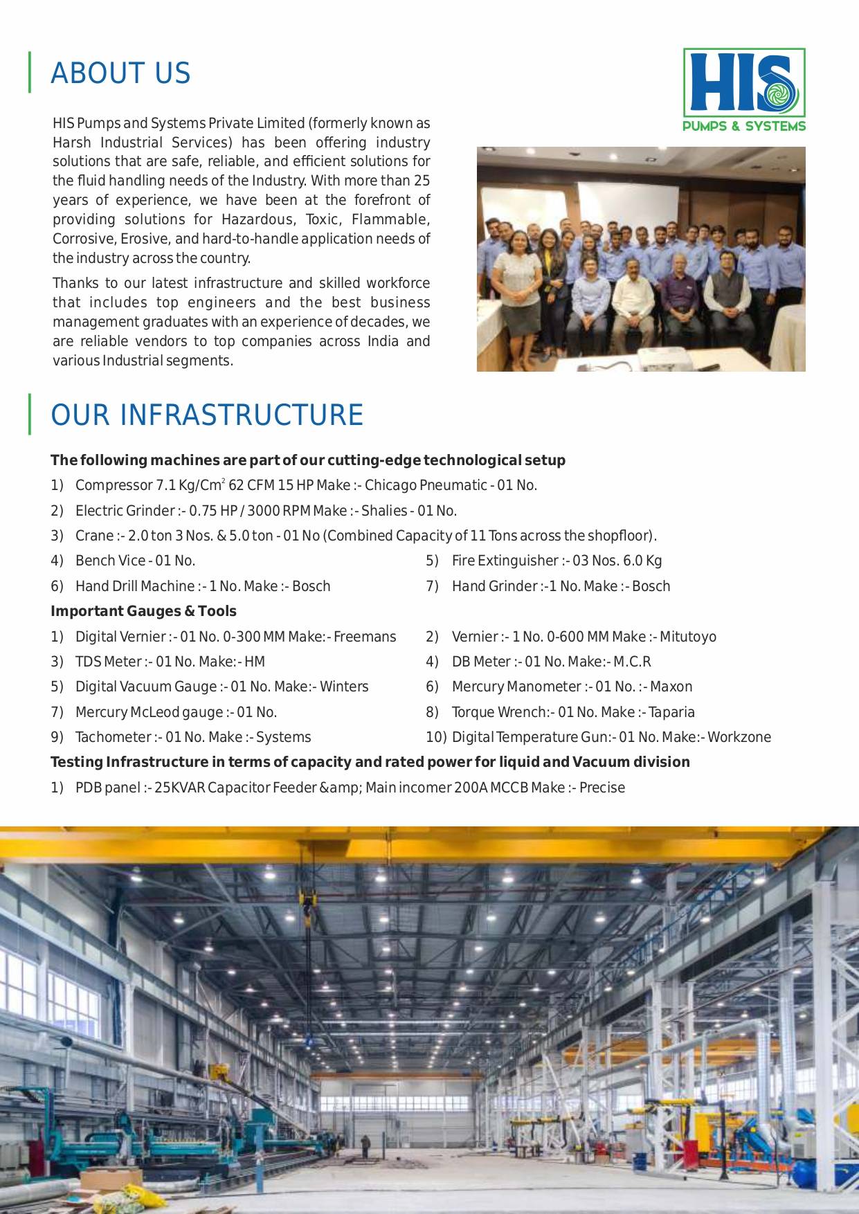 HIS PUMPS & SYSTEMS PVT. LTD.